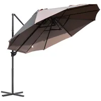 Outsunny Sonnenschirm, Höhe: 250 cm, - Sichtschutz, Sonnenschirme