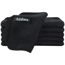 luxuskollektion Mikrofasertücher Putzlappen Spüllappen Schwarz 20 x 20 cm 6pack