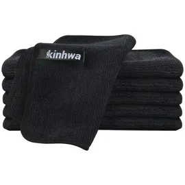 luxuskollektion Mikrofasertücher Putzlappen Spüllappen Schwarz 20 x 20 cm 6pack