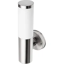 GTV Lighting Wandleuchte Edelstahloptik 330 mm IP54 1x E27