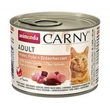 Animonda Carny Adult Katzenfutter für erwachsene Katzen, Dose Nassfutter für ausgewachsene Katzen, Huhn, Pute + Entenherzen, 6 x 200 g