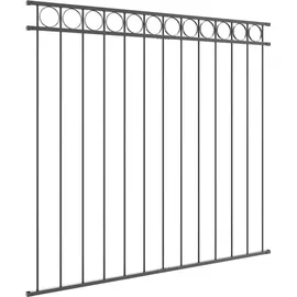 vidaXL Gartenzaun Grau Stahl