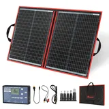 DOKIO Faltbares Solarpanel 100W Monokristallin PV Modul mit LCD