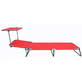 VCM Sonnenliege 185 x 55 x 24 cm Rot