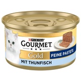 Purina Katzen Gourmet Gold Feine Pastete Katzennassfutter mit Thunfisch 72x85g