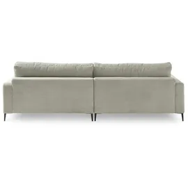 KAWOLA Ecksofa Cara Cord Recamiere links steingrau