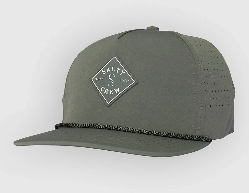 Salty Crew Long Range Snapback Cap washed green Gr. Uni