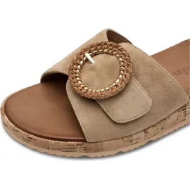TAMARIS Da.-Pantolette für Damen, beige, Größe 38 - 38