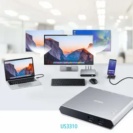 ATEN US3310 2-Port USB-C Gen1 Dock Switch