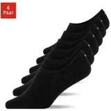 SNOCKS FÜSSLINGE Damen & Herren AUS BIO-BAUMWOLLE Schwarz, 43-46