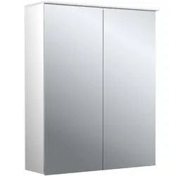 Emco pure 2 Design LED-Lichtspiegelschrank 60 cm, mit Lichtsegel, 2 Türen