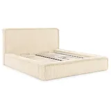 Meblito Polsterbett, Creme, Textil, 140x200 cm, Schlafzimmer, Betten, Polsterbetten
