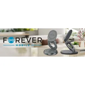 Forever magnetisches drahtloses Ladegerät 15W grau 3in1