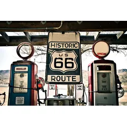 Leinwandbild ROUTE 66 - grau