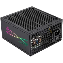 AeroCool LUXPRORGB550M, Semi-Modular RGB 550W Netzteil, 80Plus Bronze +88%, Japanische Kondensatoren, 14cm FDB-Lüfter mit APFC-Technologie, ARGB-kompatibel, 5 Jahre Garantie, Schwarz