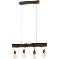 EGLO Townshend 4 4-flammig E27 60W Antik-Braun-Schwarz