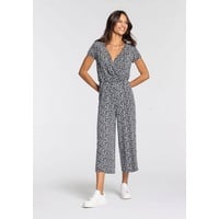 LAURA SCOTT Jumpsuit mit V-Ausschnitt, Gr. 44 - N-Gr, schwarz-weiß, , 73947454-44 N-Gr