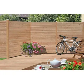 WOODTEX Sichtschutzelement 180 x 194 cm Lärche Holz