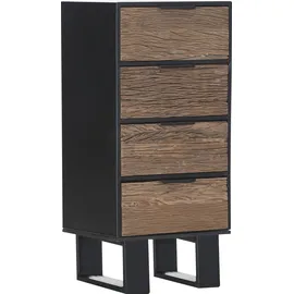 GUTMANN FACTORY Kommode GUTMANN FACTORY "Magic", braun (braun, schwarz), B:50cm H:106cm T:42cm, Sideboards, aus recyceltem Altholz