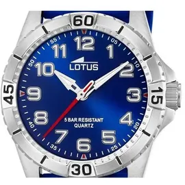 Lotus 18663/2 36mm Edelstahlgehäuse Silber Sportarmband Blau