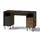 beautysofa | Schreibtisch PIANO | mit Tür, 2 Schubladen und Ablagen | Computertisch | Bürotisch | Arbeitstisch | Schwarz und Nussbaum | Modern Stil - Schwarz/Braun