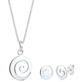 Elli Elli Schmuckset Spirale Rund Kreis 925 Sterling Silber Schmuck-Set Damen