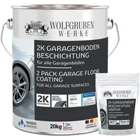 WO-WE 2K Garagenbodenbeschichtung Garagenfarbe Garagenbodenfarbe Epoxidharz Bodenbeschichtung für Garage
