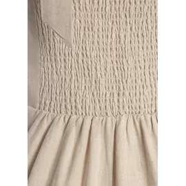 LASCANA Neckholder-Overall aus Leinen-Mix, sommerlicher Jumpsuit mit weitem Bein beige 36