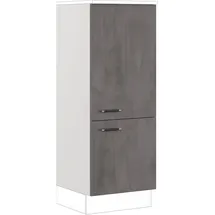Impuls Küchen Kühlumbauschrank Prag 60 x 57,6 x 147,5 cm Grau