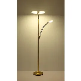 GLOBO Stehlampe 183 cm dimmbar Messingfarben