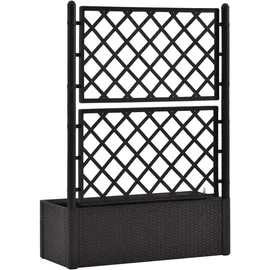 vidaXL Garten-Hochbeet mit Spalier Selbstbewässerungssystem 100 x 43 x 142 cm Silber