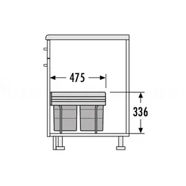 HAILO Raumspar Tandem 34,6 l Grau
