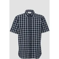 S.Oliver Kurzarmhemd mit Struktur, Herren, blau, XL