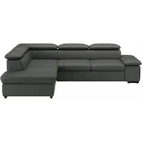 sit&more Ecksofa »Alcudia L-Form«, wahlweise mit Bettfunktion grau