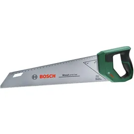 Bosch Handsäge 400mm (Fuchsschwanz 400mm; SK5-Stahl Sägeblatt für schnelle Schnitte in Holz; 11TPI; Induktionsgehärtete Zähne; 45°/90° Markierungshilfe; Metrische Skala; Ergonomischer Softgrip)