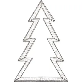 Beliani Weihnachtsbaum Silber 60 cm