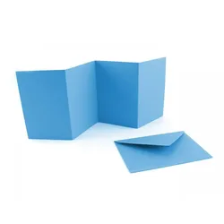 Folia Leporello-Karten mit Umschlag, 3 Stück, Farbe wählbar