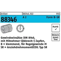 AMECOIL Gewindeeinsatz R 88346 FormB-SR BM 8 x 12 A 2 25 Stück