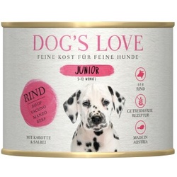 DOG'S LOVE Junior mit Rind und Karotten 6x200 g