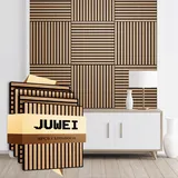 Akustikpaneele 4er-Set - 600 x 600 x 18 mm 1,44 m2 Wandpaneele aus Holz - Akustikpaneele Holz für stilvolle Wandgestaltung - Perfekt für Wohnzimmer, Büro oder Musikstudio (Eiche geölt 16#)