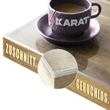 KARAT Transparente mattierte Tischfolie mit gerader Kante - Tischdecke nach Maß, Größe wählbar - Folie, Schutzfolie mattiert, Tischschutz (Imperial, B:100 x L:60 cm)
