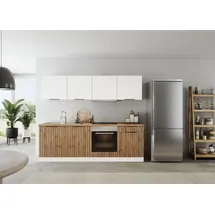 kochstation Küchenzeile KS-Lagos2 240 cm weiß