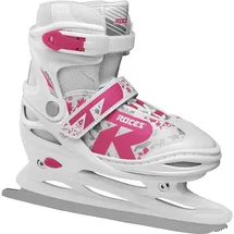 ROCES Jokey Ice 2.0 Girl Verstellbarer Schlittschuh, white-fuchsia, 26-29