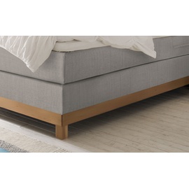 Hasena Chalet Boxspringbett 140-180 cm Braun / Hellgrau, Liegefläche:160 x 200 cm, Topper:Superio-Topper