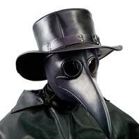 Schwarz Pest Arzt Maske - Lange Nase Vogel Schnabel Steampunk Halloween Kostüm Requisiten Maske, unisex children adult