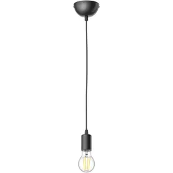 ledscom.de Pendelleuchte DORI, schwarz matt, inkl. E27 Lampe (warmweiß, 6,96W, 963lm) Dimmen ohne Dimmer mit Lichtschalter