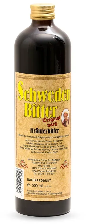 Schwedenbitter (500 ml, 32 % vol. Alkohol) Originalrezept nach Maria Treben (190...