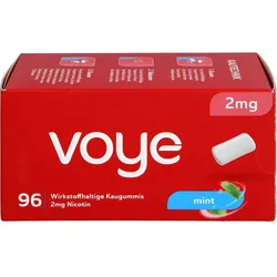 VOYE Mint 2 mg wirkstoffhalt.Kaugummi mit Nikotin 96 St.