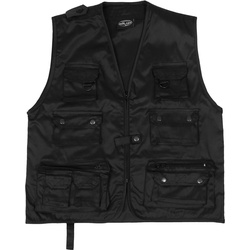 Mil-Tec Jagd/Angler, Weste - Schwarz - L