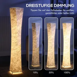 Homcom LED Stehlampe 3 Helligkeitsstufen Warmweiß